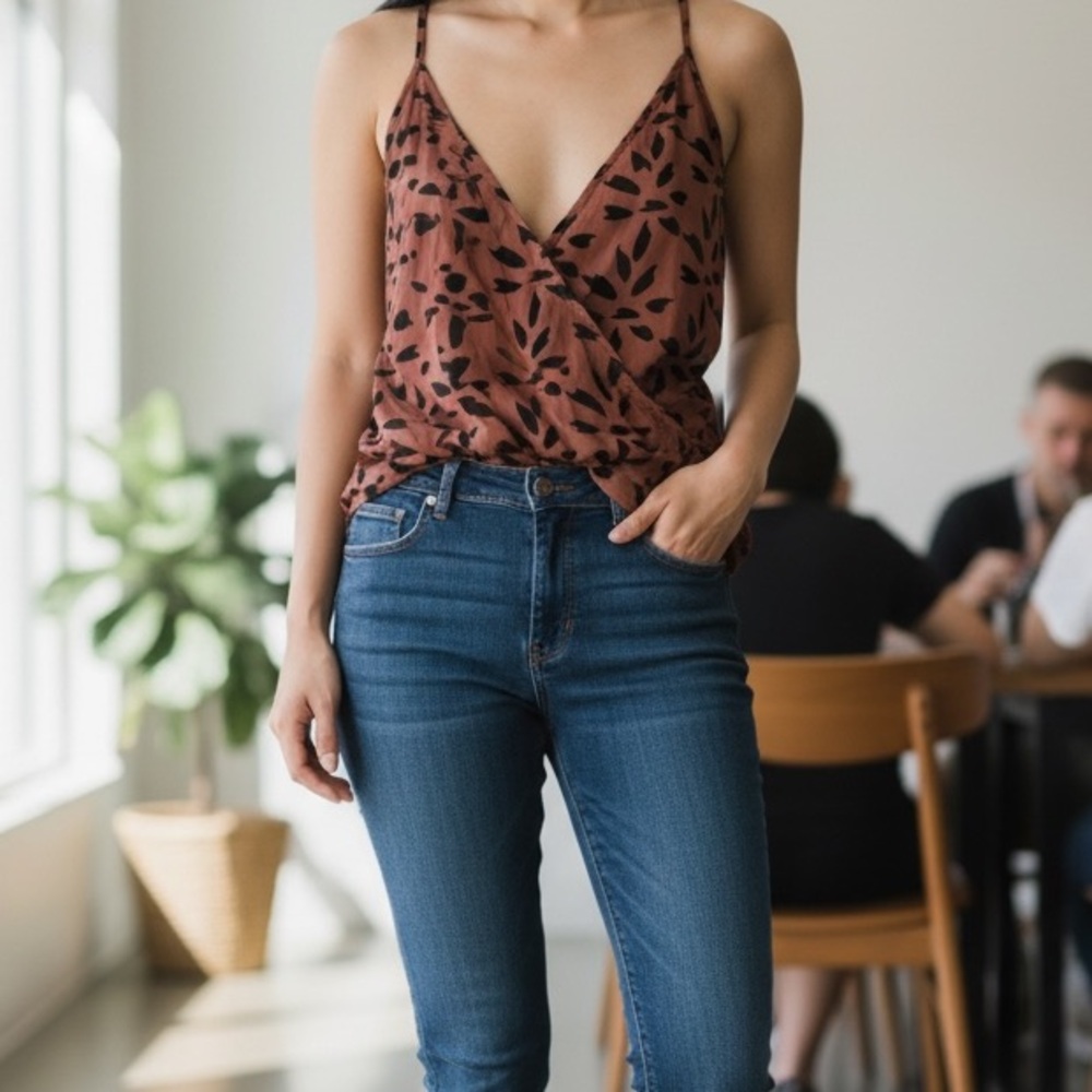 Animal print camisole top